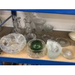 Selection of various cut glass and others