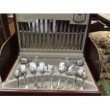 Two silver plated canteens of cutlery and flatware