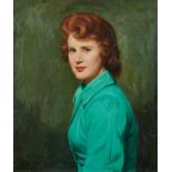W. P. Miller, (20th century) half length portrait of a lady, signed and dated ‘56, 60 x 50cm, unfram