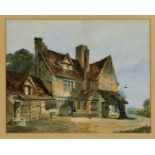 Frederick Brett Russel (1813-1869) watercolour - The Gardener's Arms, Fore Hamlet, Ipswich