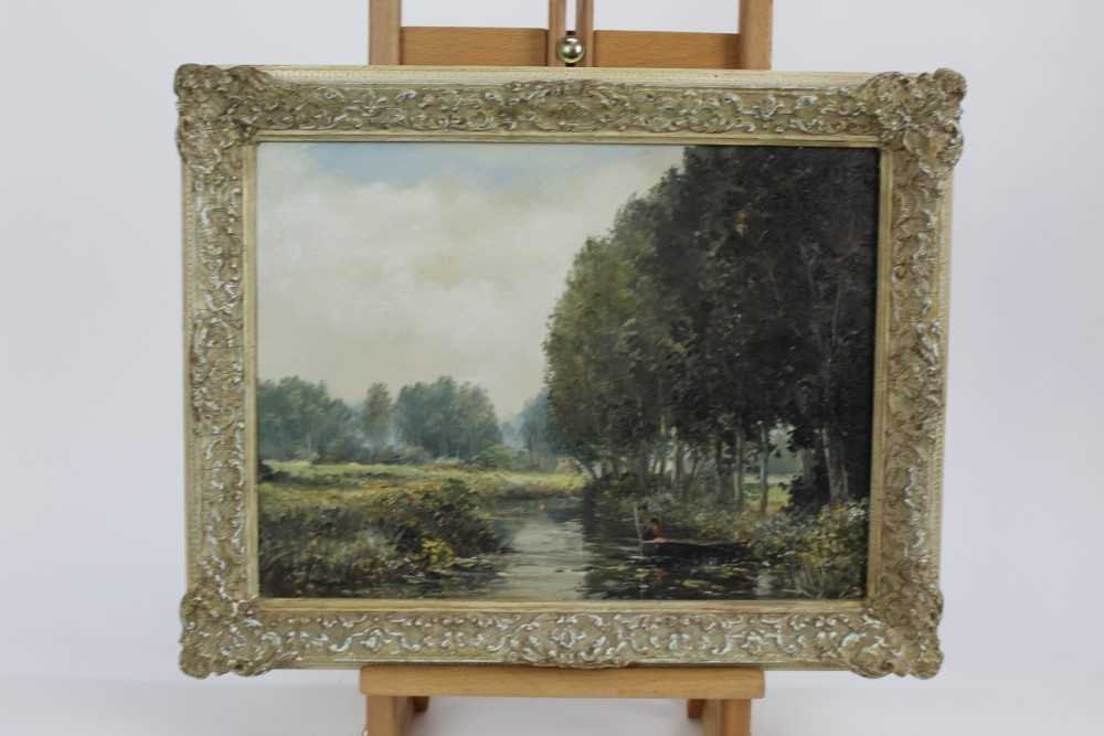 Ted Dyer oil canvas of a river view - Image 2 of 4