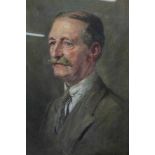 L. Graham Smith, 1930s oil on canvas - portrait of a moustached Gentleman, signed and dated 1933, in