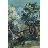 Mary Greer (mid 20th century) oil on board trees