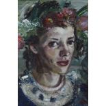 Manner of Omega School oil on board, The May Queen, indistinctly signed and dated 1940.