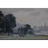 Evelyn Green (early 20th century) watercolour 'By the Serpentine'