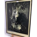 After Frank Brangwyn - print Southwark Cathedral