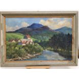 A L Thomas (early 20th century) oil on board - Irish landscape