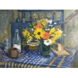 Dennis Gilbert (born 1922) - oil on canvas - Breakfast Still Life, 50cm x 60cm