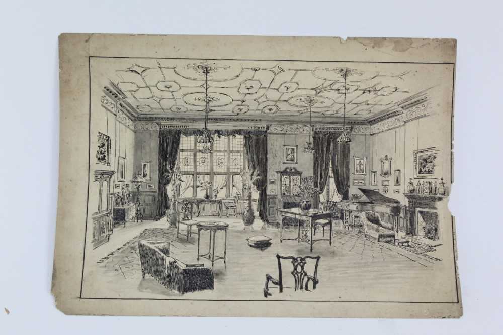 Arthur H. Moore, collection of ten Edwardian architect's drawings - Image 11 of 19
