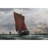 William Jenner oil on panel shipping scene