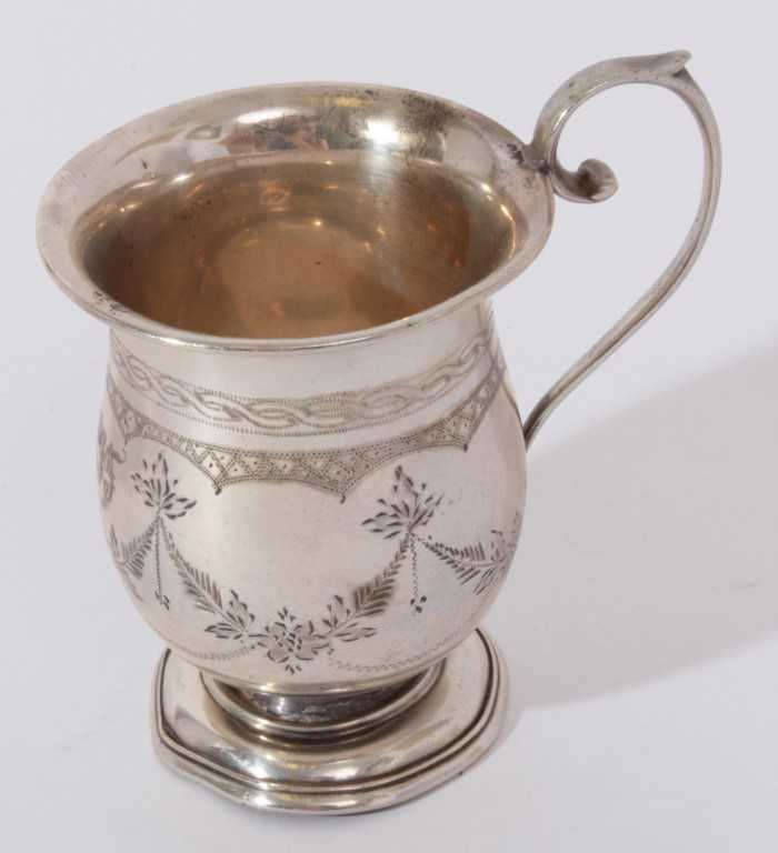 Edwardian silver cream jug of helmet form with loop handle (Birmingham 1905) together with a 1920's - Image 4 of 5