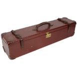 Fine quality Purdy & Sons leather covered double gun case, fitted for 28 inch barrels, felt lined, w