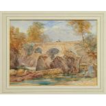 David Cox (1783 - 1859), watercolour - Rocks near Bettws-y-Coed, signed and dated 1846, in glazed gi