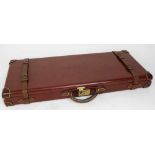 Fine quality Purdy & Sons leather covered double gun case, fitted for 29 inch barrels, felt lined, w