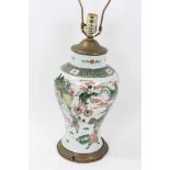 19th century Chinese famille verte baluster vase