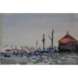 Robert Dryden Alexander watercolour - The Yacht Club, Walton