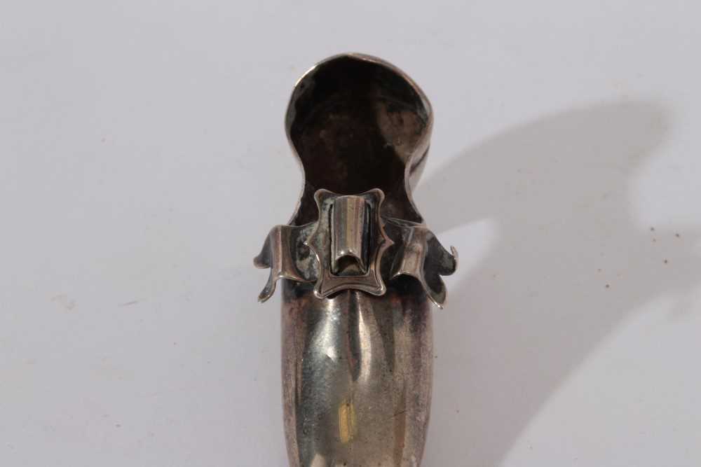 Victorian silver novelty pin cushion in the form of a shoe (Birmingham 1898), Maker Adie & Lovekin L - Image 3 of 3