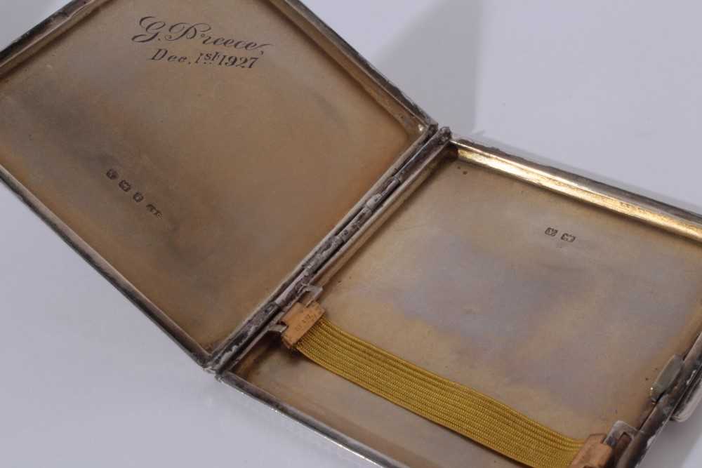 Late Victorian silver trinket box of rectangular form with hinged cover and embossed decoration (Bir - Image 13 of 13