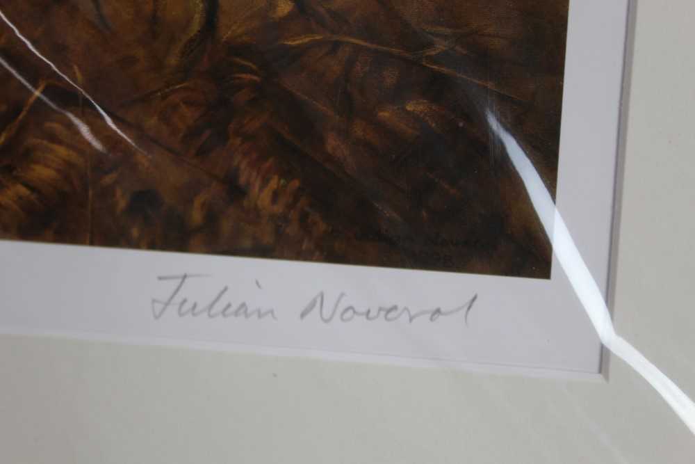 Julian Novorol (b.1949) signed limited edition print - woodcock in flight, 293/500, mounted, 40.5cm - Image 3 of 4