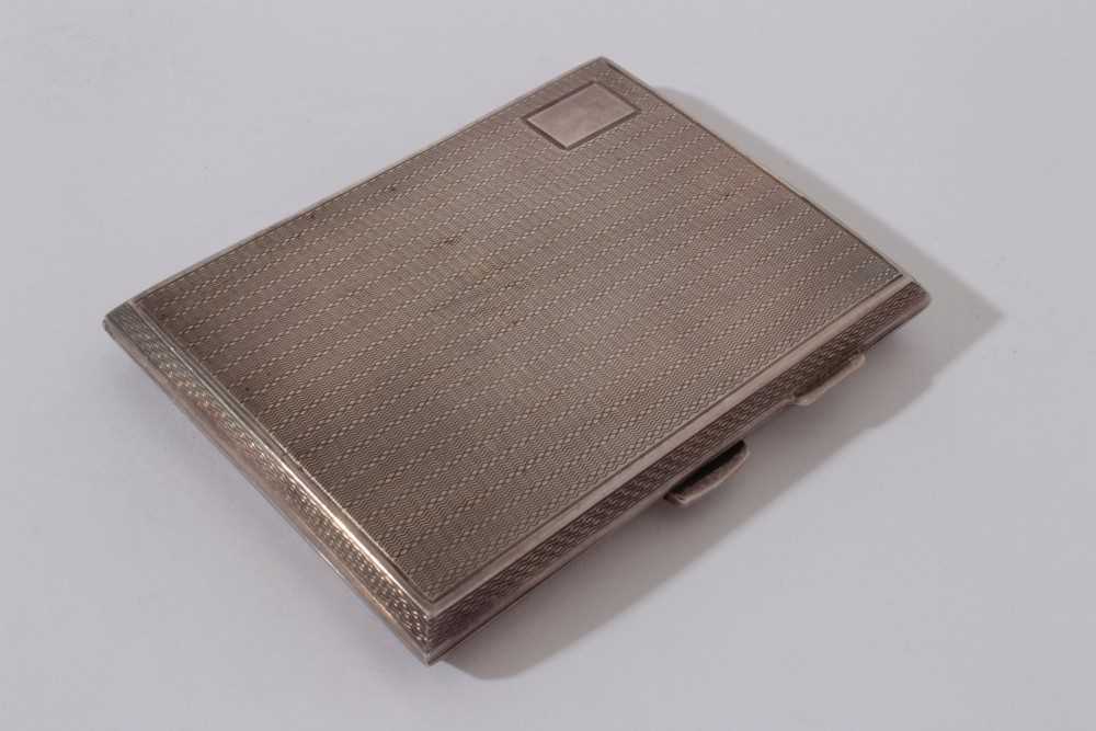 Late Victorian silver trinket box of rectangular form with hinged cover and embossed decoration (Bir - Image 9 of 13