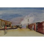 Robert Dryden Alexander, two watercolours - Walton Railway Station, signed, in glazed gilt frames