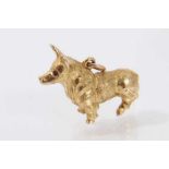 9ct gold Corgi charm