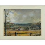 Graham Smith, early 20th century gouache - A Draw at Fishponds Spinney, Nevill Holt, signed, titled