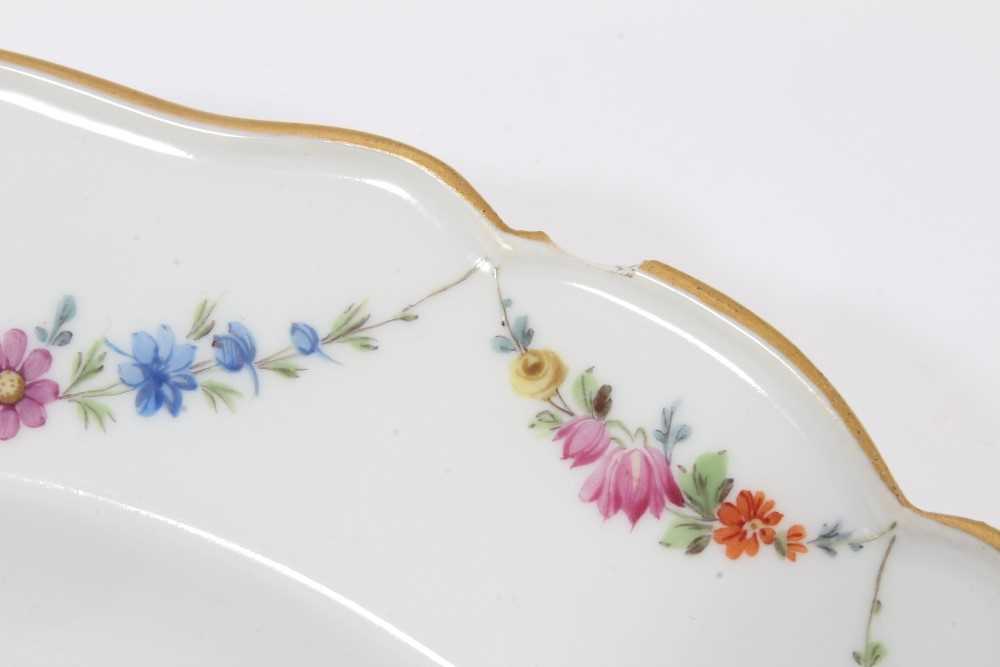 Two Meissen flower painted plates, c.1775 - Image 7 of 7