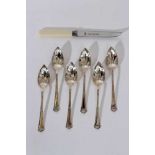 George VI set of six silver grapefruit spoons, (Sheffield 1938), maker, Angora Silver Plate Co, toge