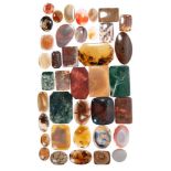 Collection of specimen agate plaques