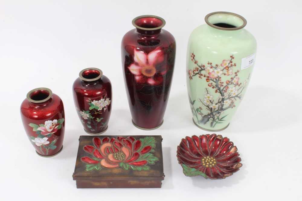 Collection of Japanese cloisonné