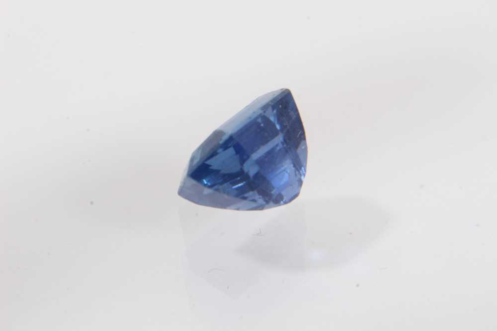 Unmounted blue sapphire, the hexagonal step cut stone measuring approximately 10.48mm x 7.03mm x 6.7 - Image 2 of 2