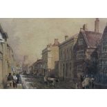 Fredeick Brett Russell Ipswich street scene watercolour