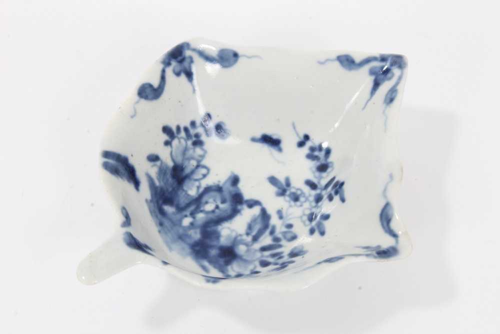 Worcester blue and white leaf shaped pickle dish