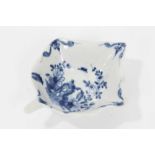 Worcester blue and white leaf shaped pickle dish