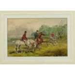 Henry Frederick Lucas Lucas (1848-1943) pair of watercolours - Hunting Scenes, one signed in full th