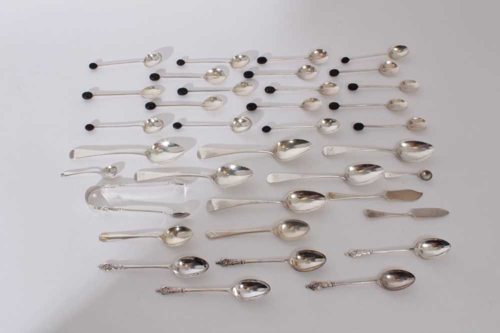 Set of twelve George V silver bean end coffee spoons (Birmingham 1931), maker Adie Brothers, togethe - Image 2 of 13