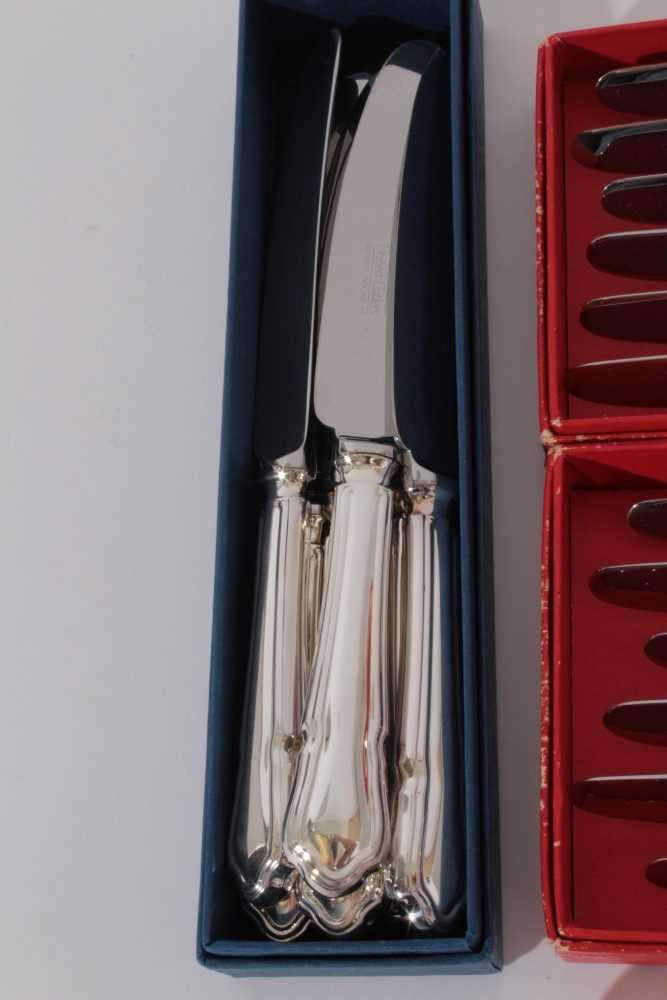 Group of eight foreign silver souvenir spoons, together with Danish silver cutlery, three cased sets - Image 3 of 5