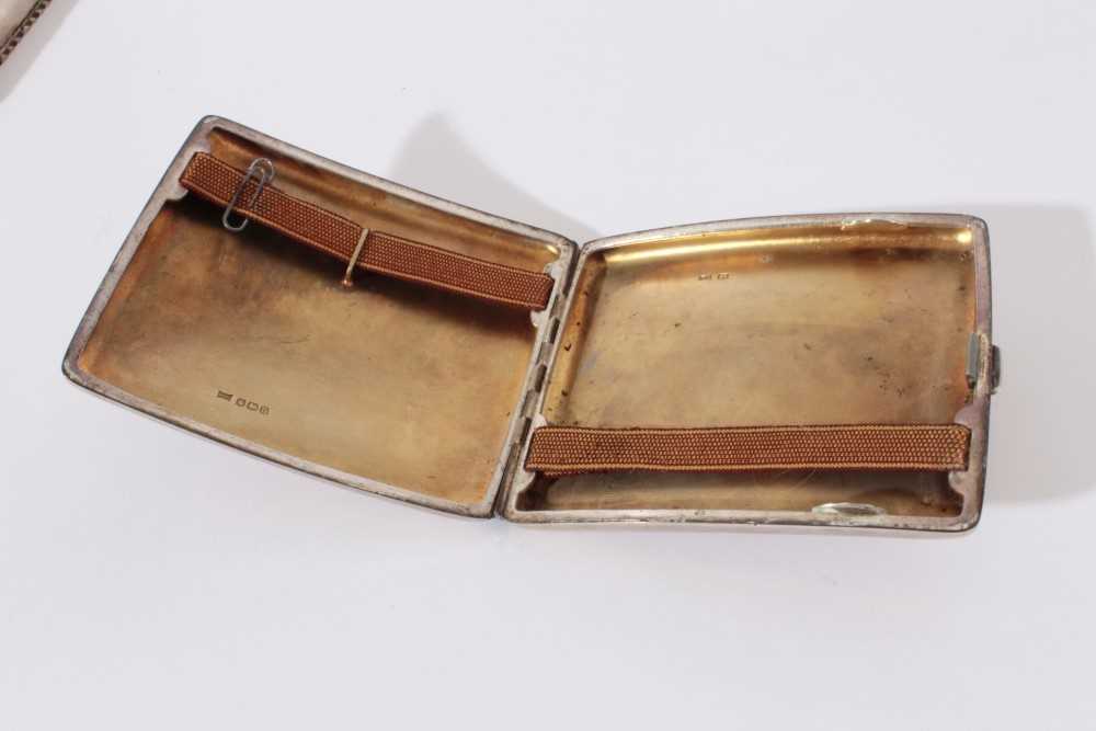 Late Victorian silver trinket box of rectangular form with hinged cover and embossed decoration (Bir - Image 6 of 13