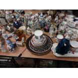 Large collection of continental porcelain figures and other decorated china