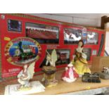 Two Royal Doulton figures, fairy ornaments, Silver Jubilee 1977 horse and carriage and Northpole Hol