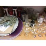 Mixed glassware, ceramics, pictures and sundries