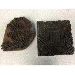 Two eastern printing blocks