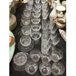 Collection of cut glass by Waterford and others
