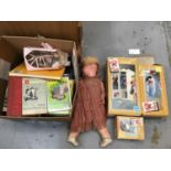 Early 20th century Armand Marseille doll marked 996 A5M, Sindy wardrobe- boxed, Sindy bath - boxed,