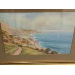 Pair of Garman Morris watercolour studies of Coastal Landscapes including one of the Isle of Wight,