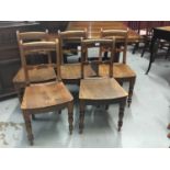 Set of five 19th century East Anglian fruitwood chairs