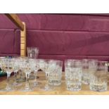 Tudor cut liquor glasses and tumblers