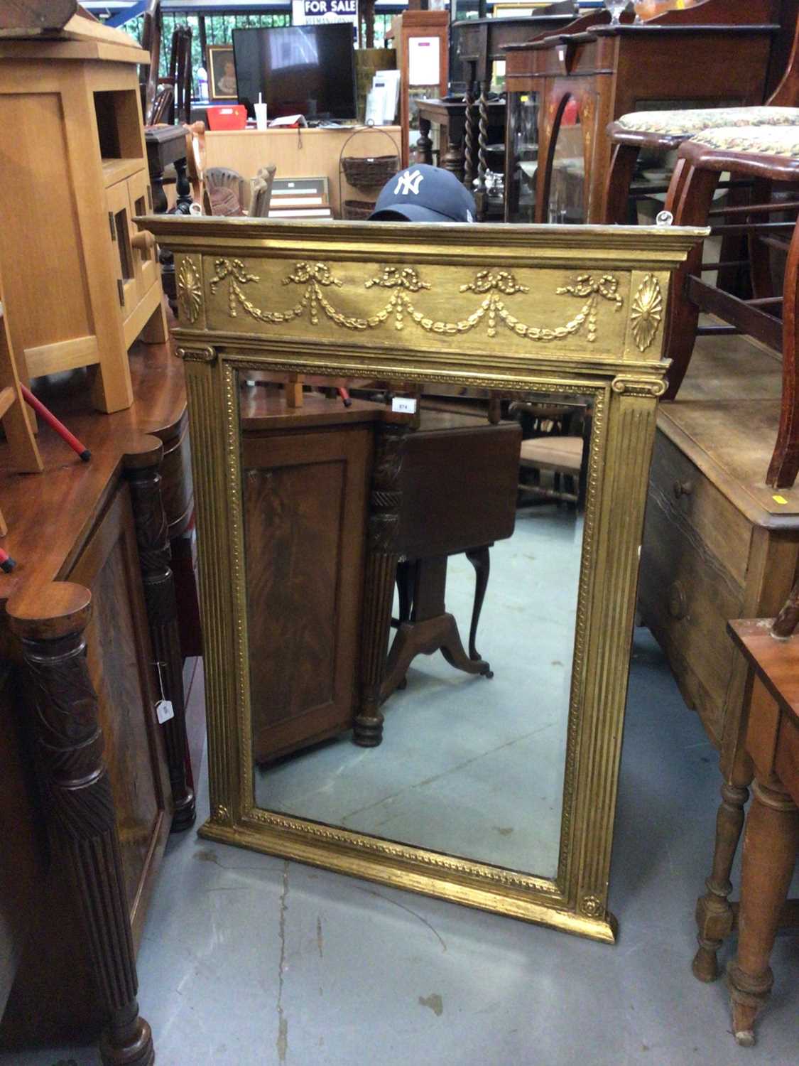 Regency style gilt overmantel mirror