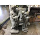 Two cast reconstituted stone garden ornaments